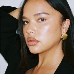 Gold Sculpted Earrings - Bold Statement Jewelry